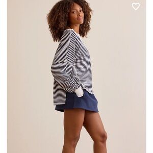 AS Revival Navy Striped Long Sleeve Tee size large